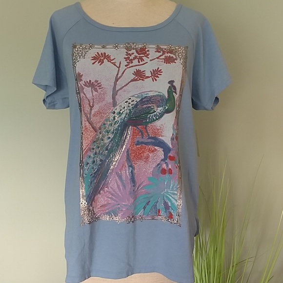 Lucky Brand Tops - NWT! Lucky Brand Peacock Graphic Short Sleeve Tee